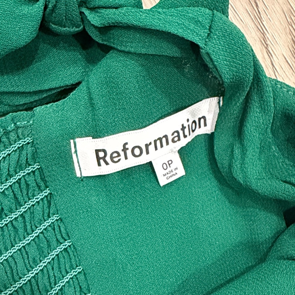 Reformation Elegant Green dress - Picture 2 of 3